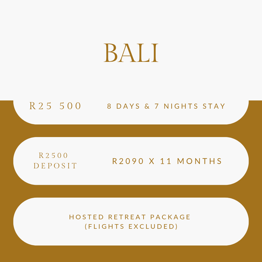 Bali: 25 June to 2 July 2027 = R25 500