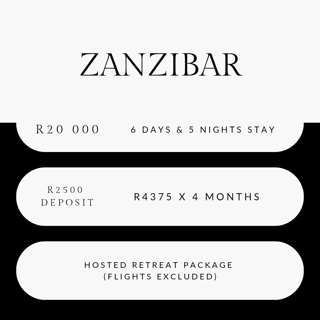 Zanzibar : 13 to 18 June 2026 = R20 000