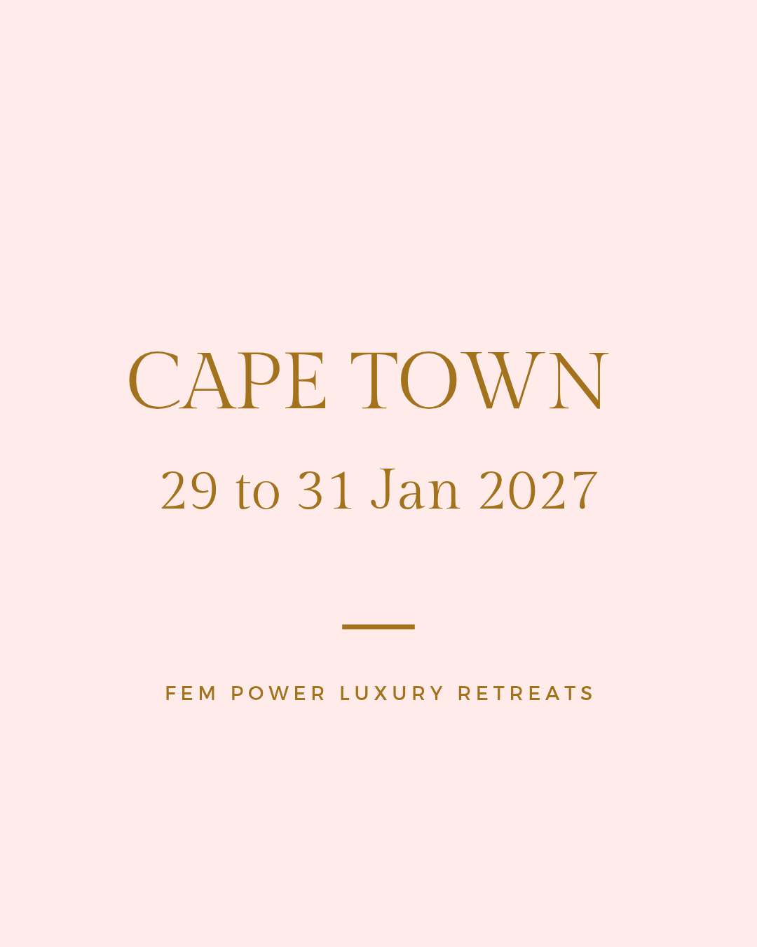 Cape Town (Hermanus): The 2027 Reset Retreat - 29 to 31 January 2027= R4 500