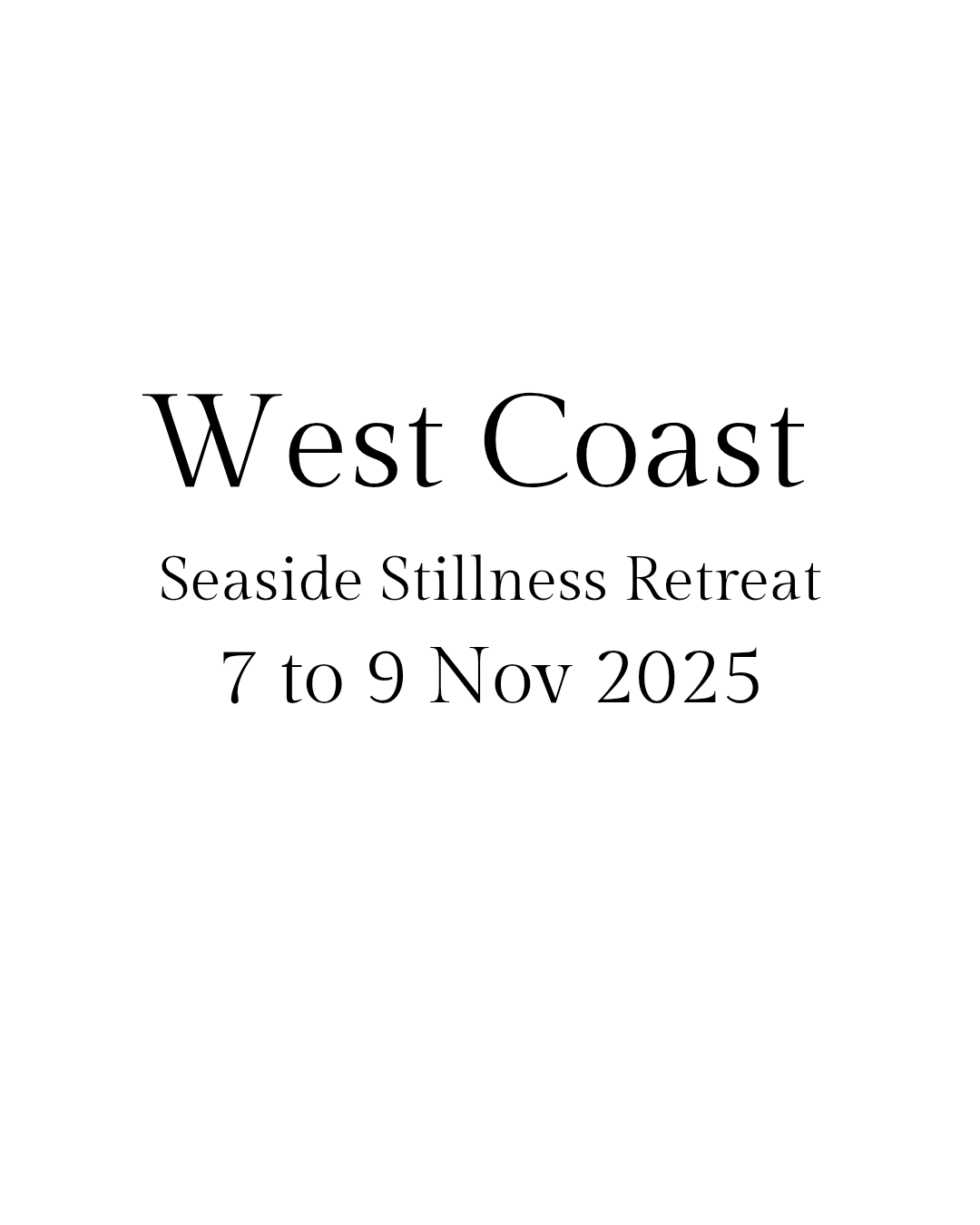 West Coast: Seaside Stillness Retreat - 7 to 9 Nov 2025= R4 000