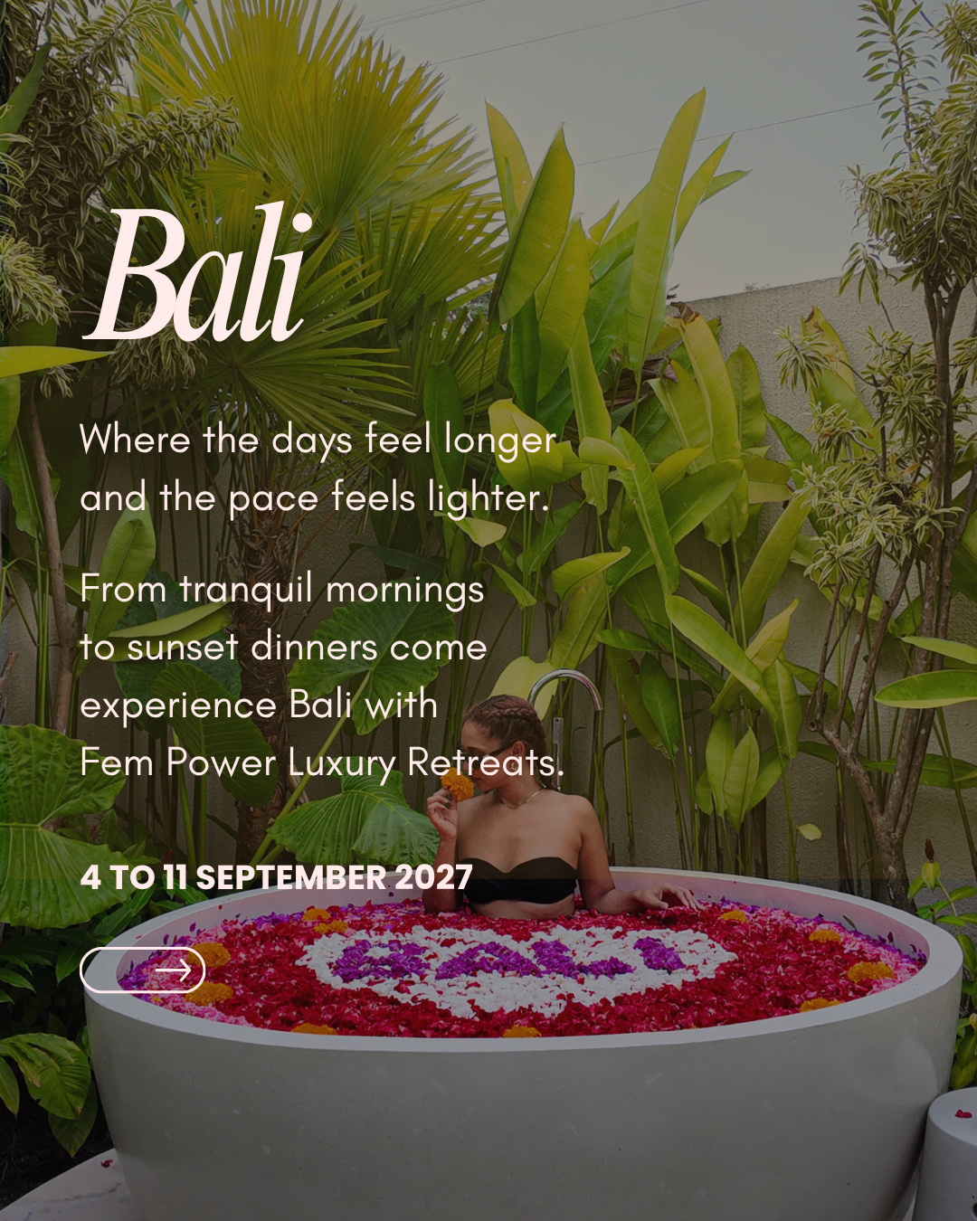 Bali: 4 to 11 September 2027 = R25 500