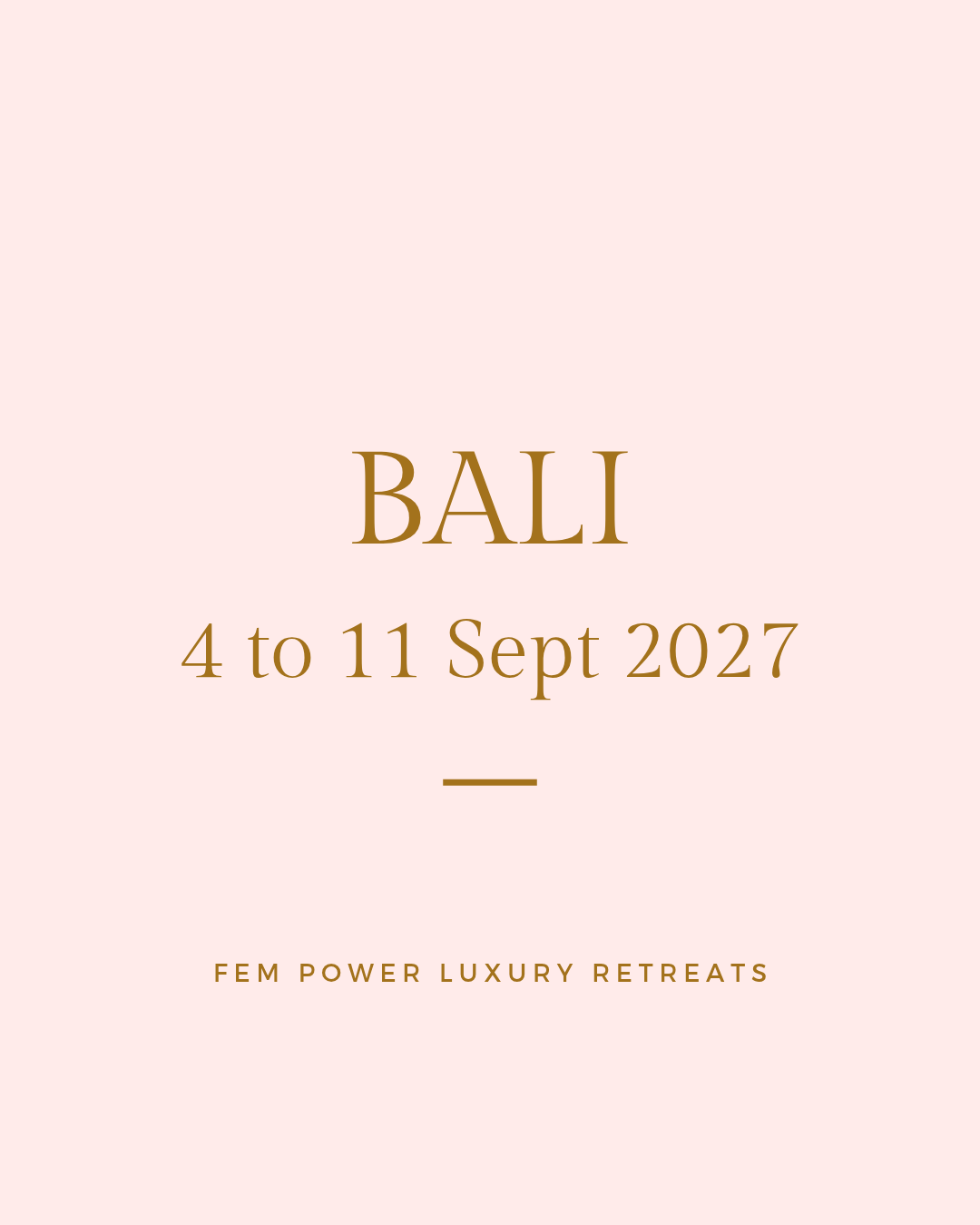 Bali: 4 to 11 September 2027 = R25 500