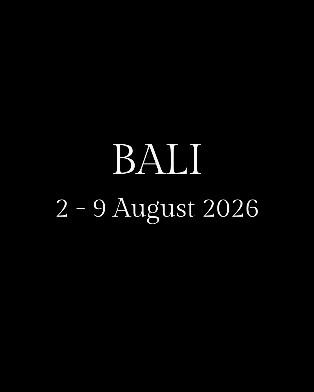 Bali: 2 to 9 August 2026 = R23 000 (Solo)