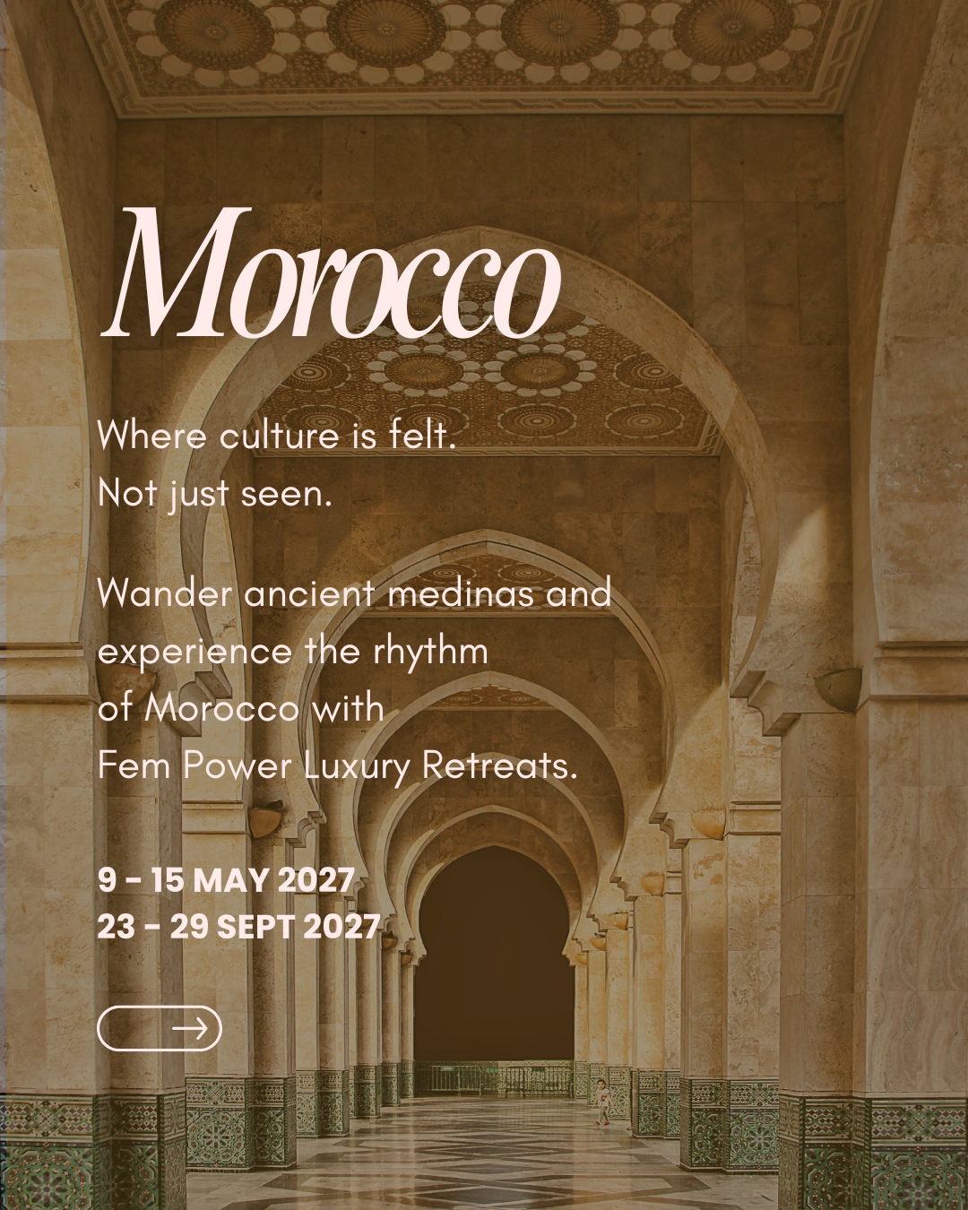Morocco: 9 - 15 May 2027 = R28 000