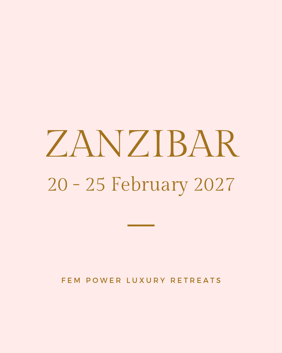 Zanzibar : 20 to 25 February 2027 = R22 500