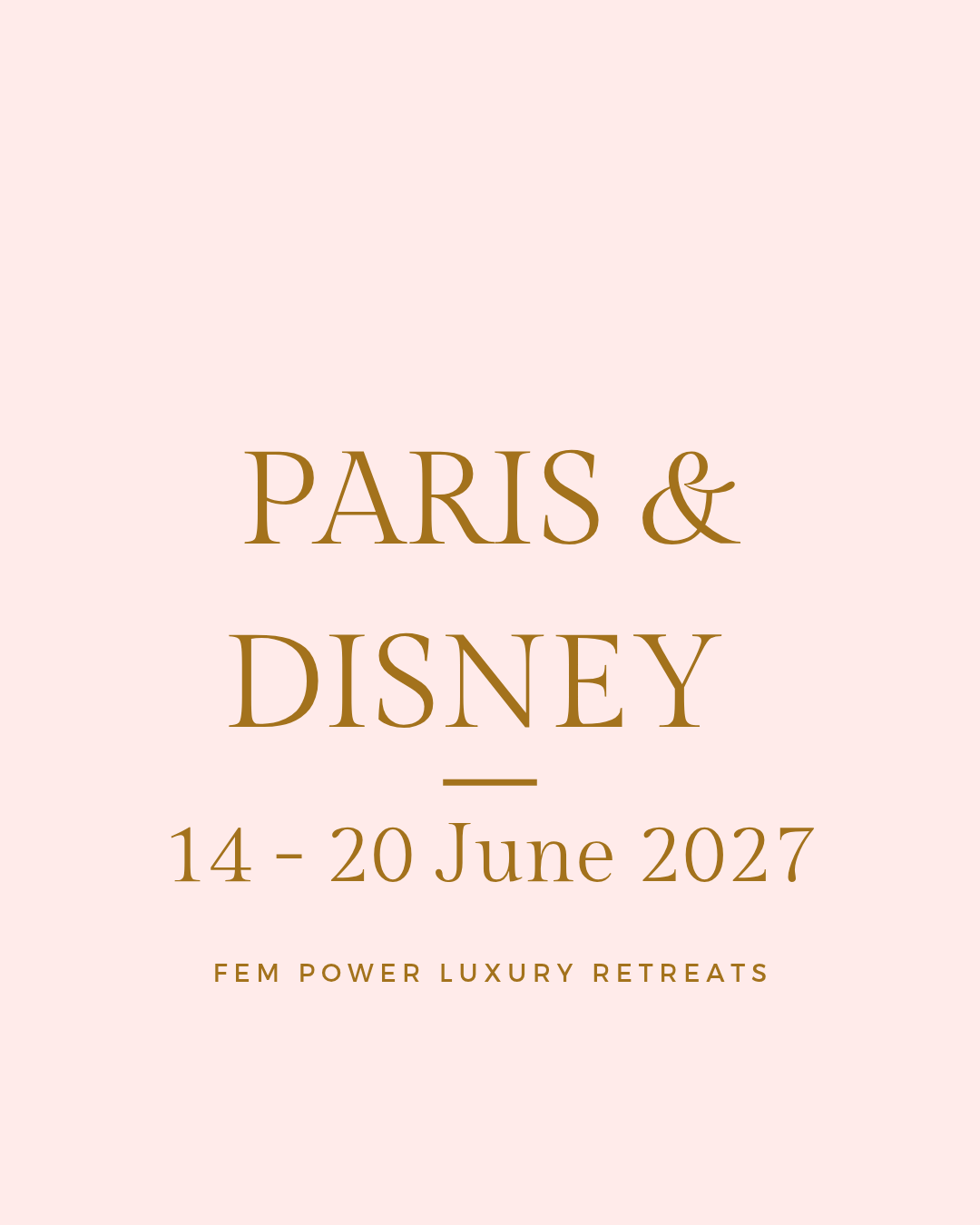 Paris & Disney: 14 to 20 June 2027 = R29 500