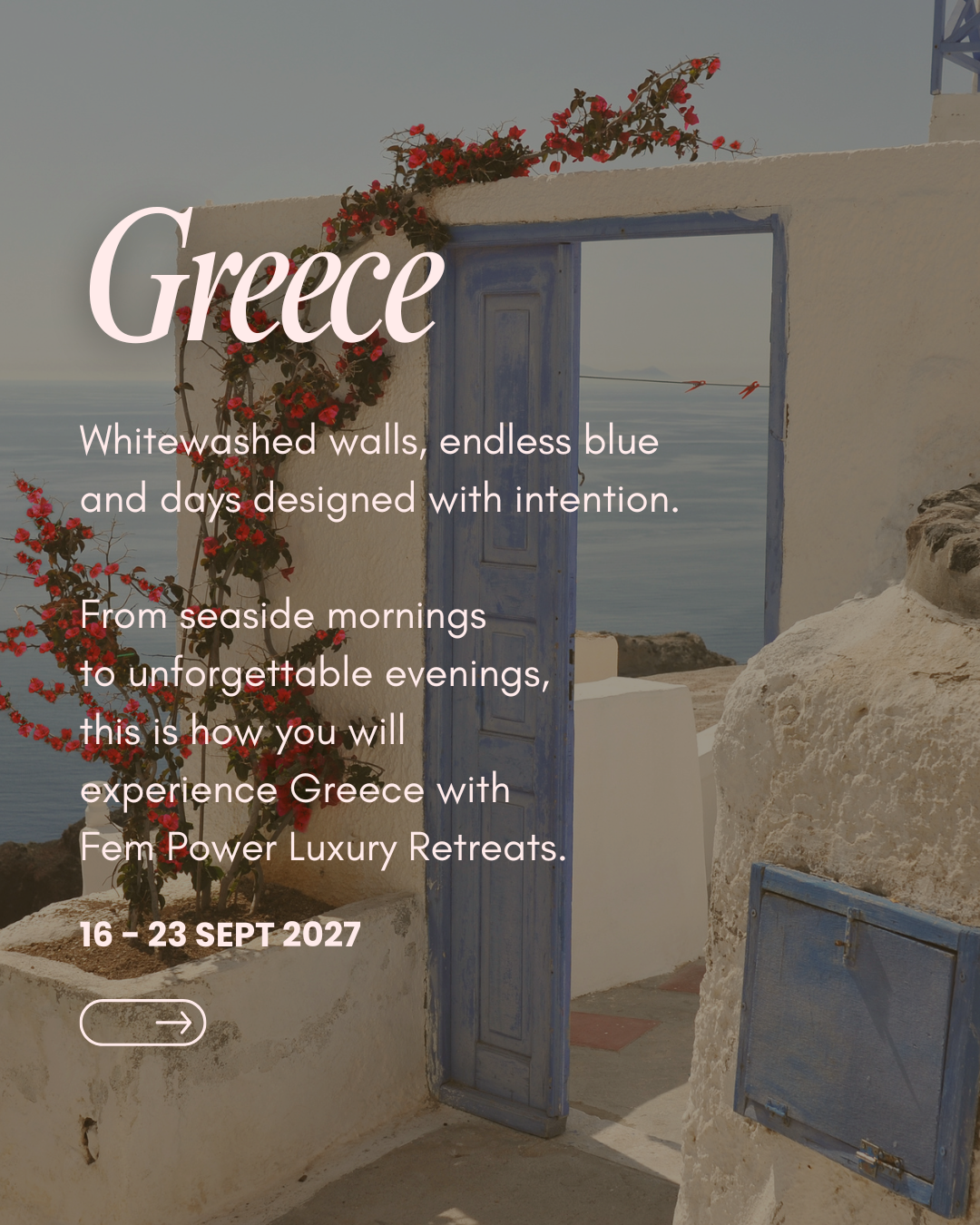 Greek Island Hopping: 16 to 23 Sept 2027 = R32 500