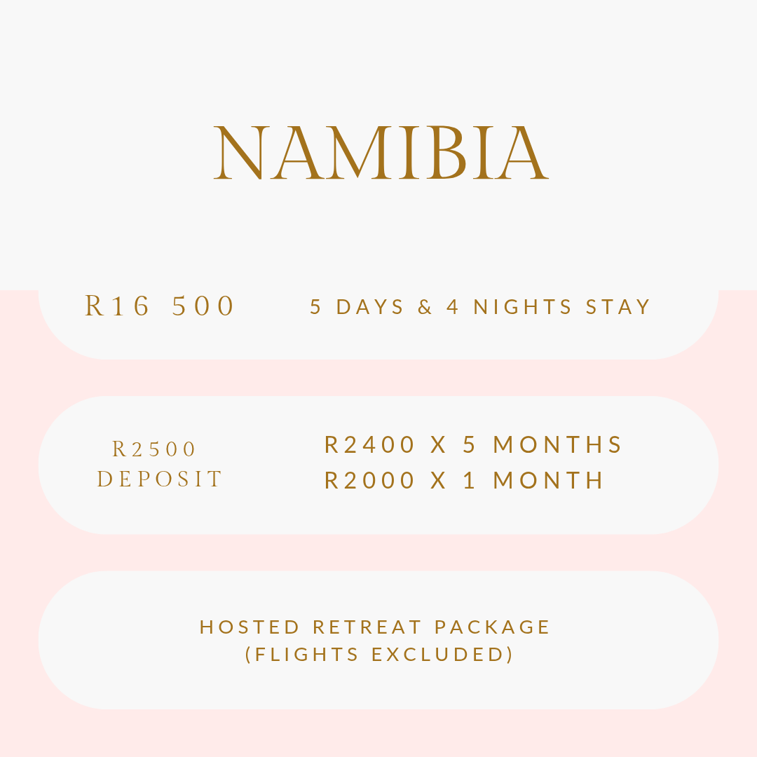 Namibia: 24 to 28 September 2026 = R16 500