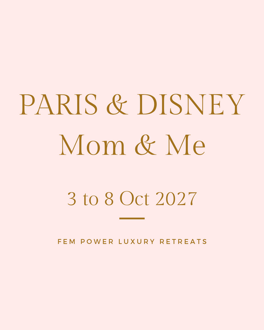 Paris & Disney (Mom  & Me): 3 to 8 Oct 2027 = R39 500 (Incl. Mom & Child)