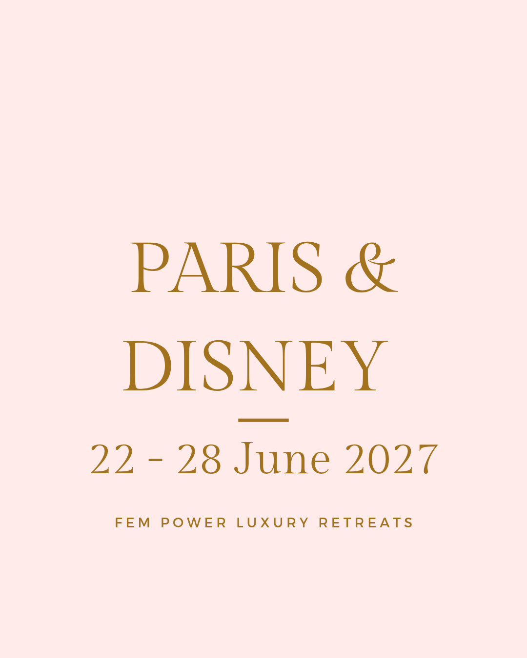 Paris & Disney: 22 to 28 June 2027 = R29 500